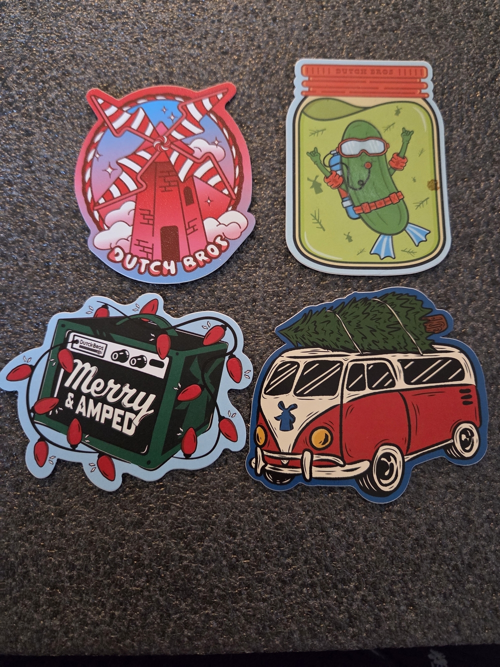Dutch Bros 4 Pack Of Stickers In great condition